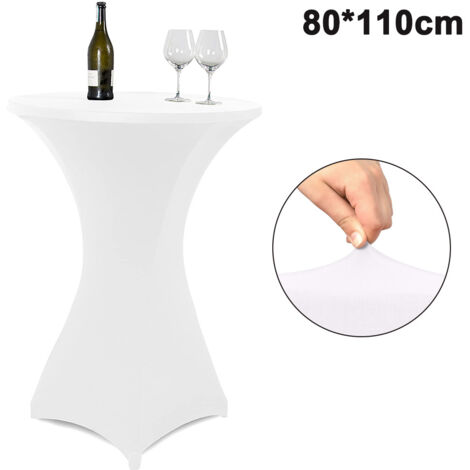 Runde, elastische Cocktailtischdecke, in vier Richtungen dehnbar, ideal für Gartenpartys, DJ-Services, Ausstellungen, Bankette, Hochzeiten und andere Anlässe.