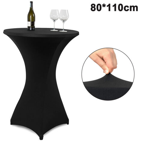 Runde, elastische Cocktailtischdecke, in vier Richtungen dehnbar, ideal für Gartenpartys, DJ-Services, Ausstellungen, Bankette, Hochzeiten und andere Anlässe.