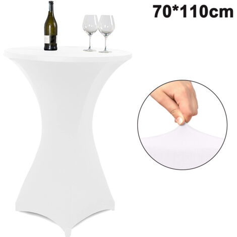 Runde, elastische Cocktailtischdecke, in vier Richtungen dehnbar, ideal für Gartenpartys, DJ-Services, Ausstellungen, Bankette, Hochzeiten und andere Anlässe.