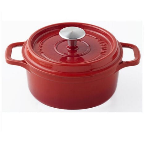 Runde emaillierte auflaufform aus gusseisen 18cm rubin - Invicta - 402180