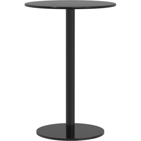 Runde Gartentisch schwarz Ø50x72 cm Stahl