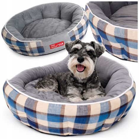 Runde Hundekiste Blau M (20)