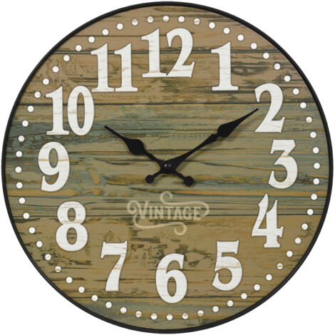 Runde Kükenuhr in Holzoptik, 35 cm