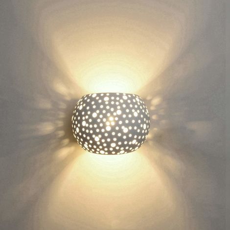 Runde Kugelform Wandleuchte LED Innenputz Wandlampe Modernes Design 5W Auf und Ab Deckenlampe Warmweiß für Wohnzimmer Schlafzimmer Treppe Flur