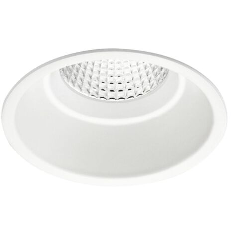 Runde LED-Einbauleuchte COB UGR/feste Umgebung "PRO Professional LED" (10 W 3000 K 894 lm) IP44 Ø8,2 x 7,5 cm, weiße Farbe