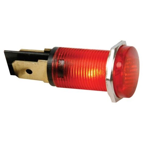 Runde Leuchte - Farbe Rot - 220 V - 14 mm