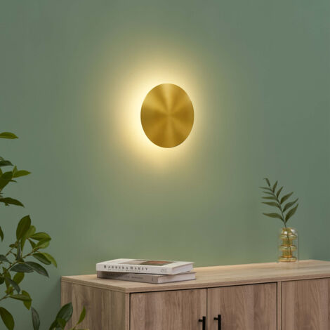 Runde Messing LED Wandleuchte 18 cm - Dorenis