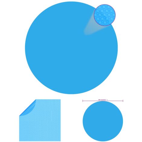 Runde Pool-Abdeckung PE Blau 549 cm -  Poolabdeckungen & -unterlagen