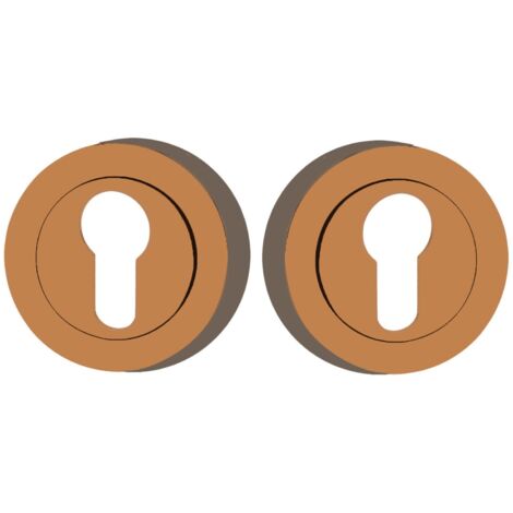 Runde Rosette mit Schildeinsatz, Roségold, Elika