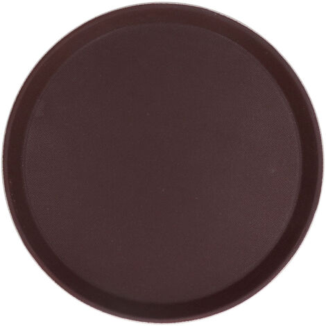Runde Servierplatte aus gehärtetem Glas, rutschfest, hitzebeständig, für Restaurants und Bars, 40 cm Durchmesser.