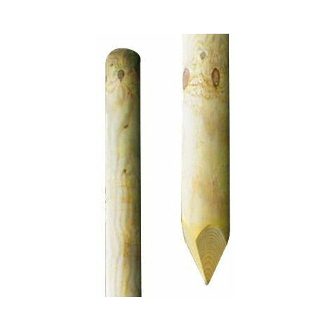 Runde Stange für Kiefernholzzäune, die in Punta Lasa imprägniert sind - Ø8 - 200 cm.