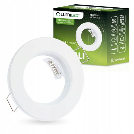 Runde, weiße Halogen-Einbauleuchte GU10 MR16 ARDALI LUMILED