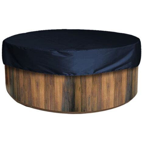 Runde Whirlpoolabdeckung [SM-A-78] – Wasserdichte Schutzhülle, Größe 200 x 30 cm, blau, mit verstellbarem Kordelzug und Aufbewahrungstasche