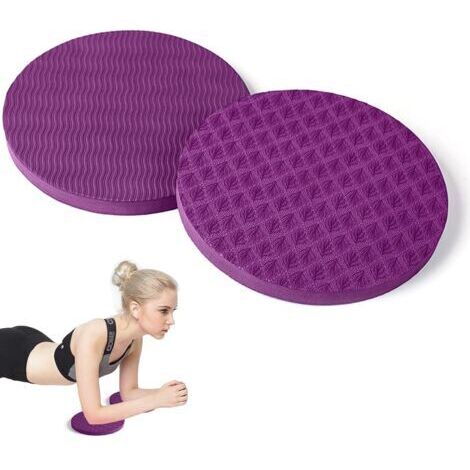 Runde Yogamatten - dunkelviolett (1 Paar)