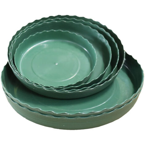Runder 2-Gallonen-Blumentopf – Perforierte grüne Kunststoff-Anzuchtschale zum Umpflanzen und Gärtnern – 23 x 22 x 19 cm