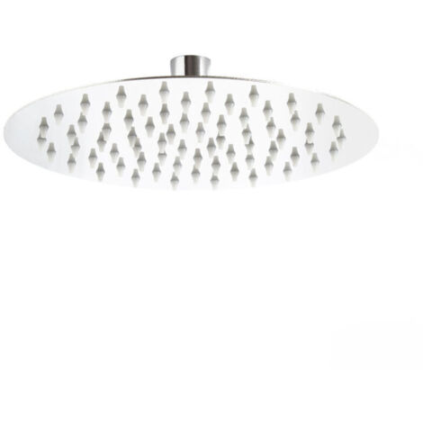 Runder 20-cm-Duschkopf mit Regenduschstrahl, Edelstahl