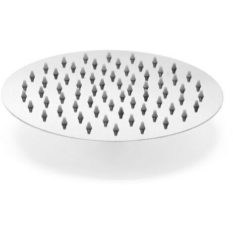 Runder 20-cm-Duschkopf mit Regenduschstrahl, Edelstahl