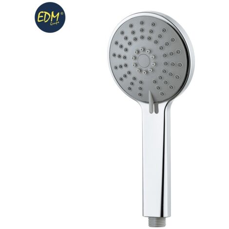 Runder Antikalk-Duschgriff mit 3 Funktionen, Chromfarbe – EDM