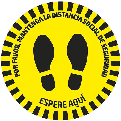 RUNDER AUFKLEBER BODENMARKIERUNGSETIKETT – SICHERHEITSABSTAND  JBM53843ES