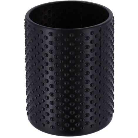 Runder becher glas punktemuster - schwarz - Tendance