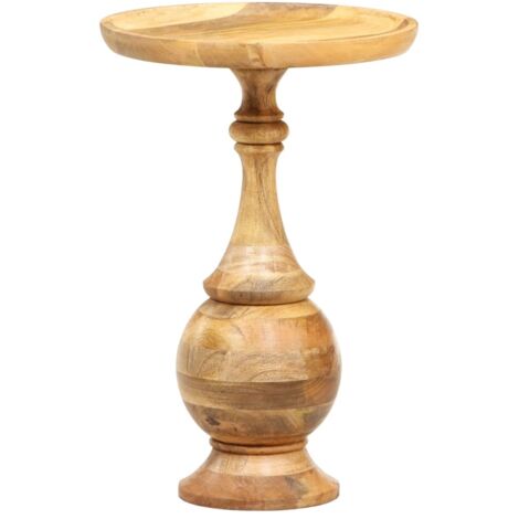 Runder Beistelltisch 43 x 43 x 66 cm Massivholz Mango