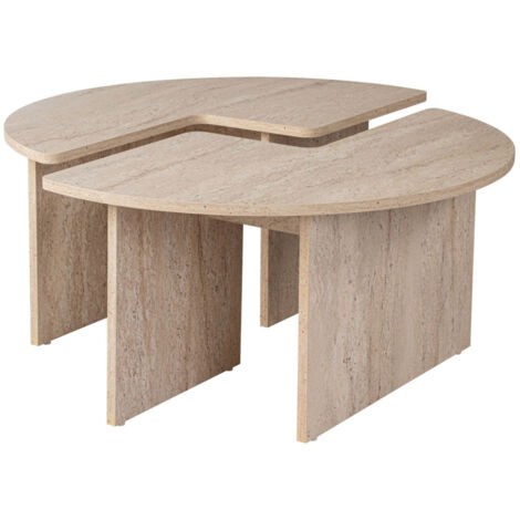 Runder Couchtisch Duo Atlantische Kiefer 90cm APIX