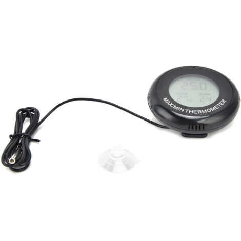 Runder digitaler LCD-Thermometer mit Magnetsaugfuß für Aquarium und Terrarium
