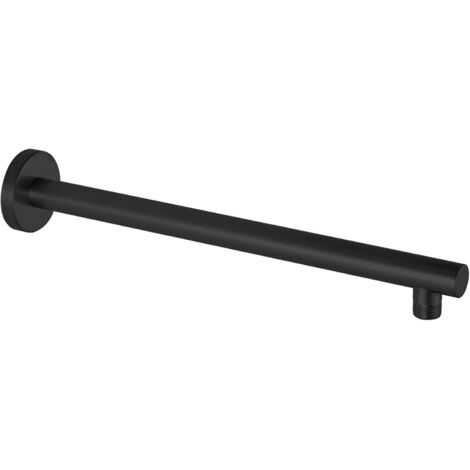 Runder Duscharm, schwarz, 5,2 x 5,2 x 40 cm, Edelstahl, Wandmontage, verdeckte Verlängerungsstange.