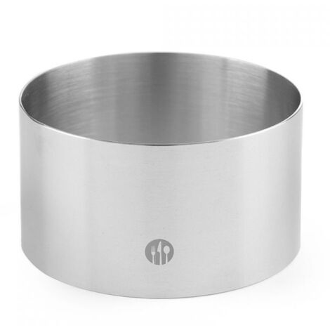 Runder Edelstahl-Bäckereirand, Höhe 60 mm, Durchmesser 200 mm, Hendi 512371