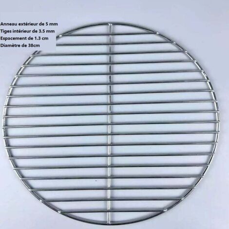 Runder Edelstahl-Grillrost, 38 cm Durchmesser