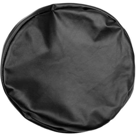 Runder, elastischer Sitzbezug aus PU für Lounge-Bars – Verstellbarer Durchmesser 28–35 cm, wasserdicht – Schwarz, 2er-Pack