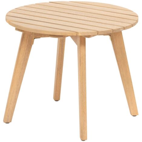 Runder Garten-Beistelltisch OLIVINIA Akazie - 46 x 35 cm - FSC®-zertifiziertes Akazienholz