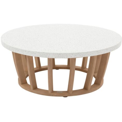Runder Garten-Couchtisch Lemindo 100cm aus Eukalyptusholz - Hespéride