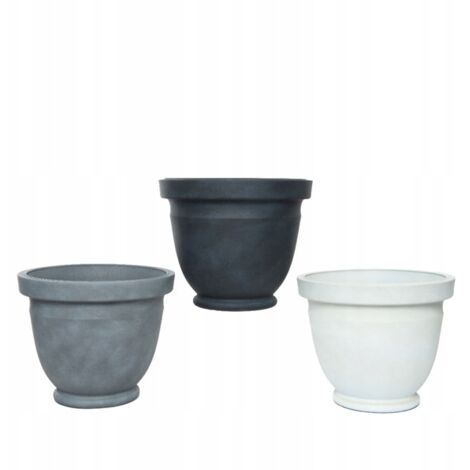 Runder glatter Blumentopf aus Kunststoff 33 cm