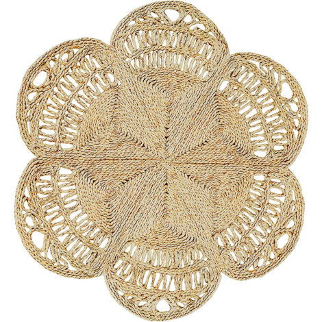 Runder Jute-Teppich - Boho Bali - 120 CM - Niluh Naturfarben