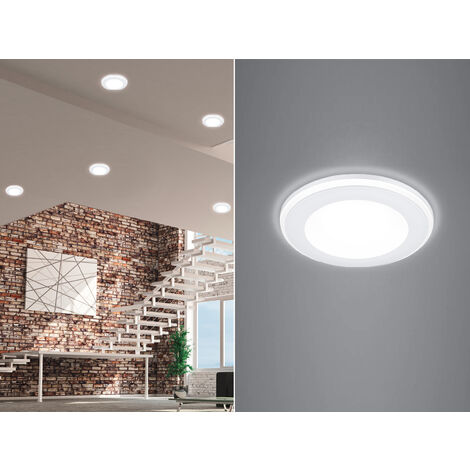 Runder LED Deckeneinbaustrahler AURA Weiß matt  Ø 8,2cm