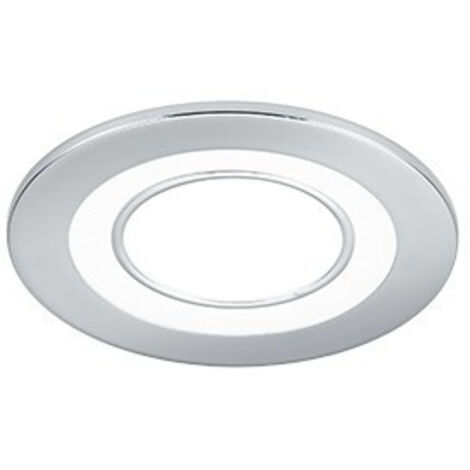 Runder LED Deckeneinbaustrahler CORE in Silber Chromfarben Ø 8,2cm