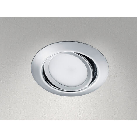 Runder LED Einbaustrahler RILA schwenkbar Chrom glänzend 5 Watt