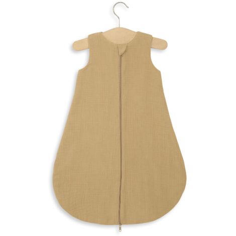 Runder Musselin-Schlafsack für Kinder S 0-6 Monate Sommer TOG 1.0 - Kamel