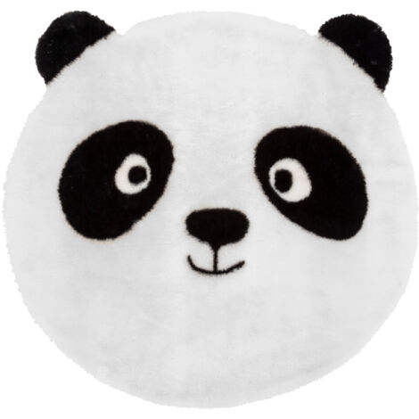 Runder Panda Teppich mit Ohren SMILE, Ø 100 cm