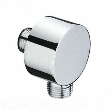 Runder Schlauchanschluss – Verchromter Wandwinkel – Messing – Universal – 1/2" – Sandanschluss – Wandbrauseanschluss für Handbrause