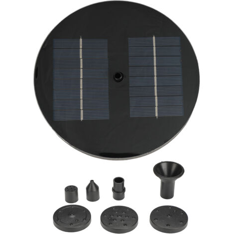 Runder, schwimmender Solarbrunnen (1,6 W) für Gartenteiche, Teichdekoration mit Solarpumpe