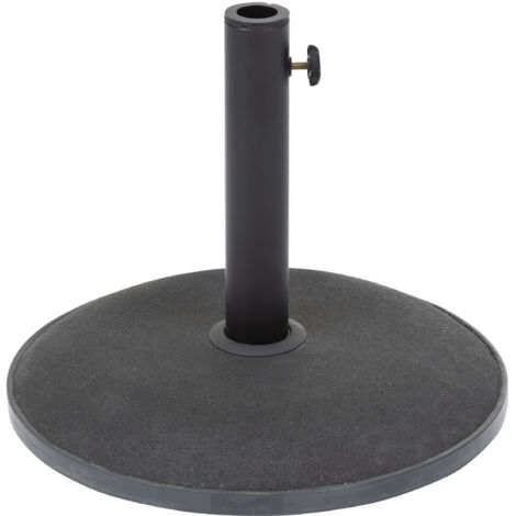 Runder Sonnenschirmständer schwarz - 15 kg
