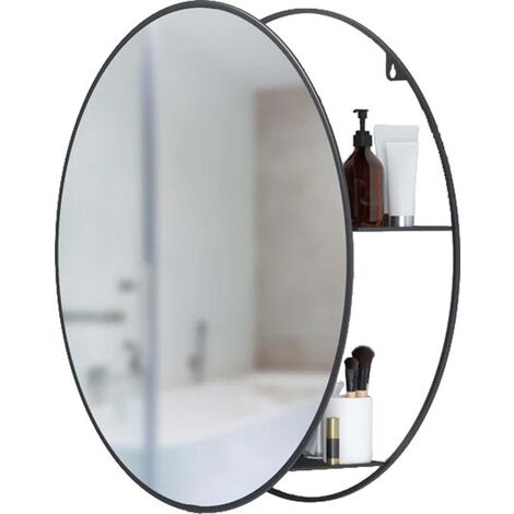 Runder Spiegel mit Ablagen ausgestattet Cirko