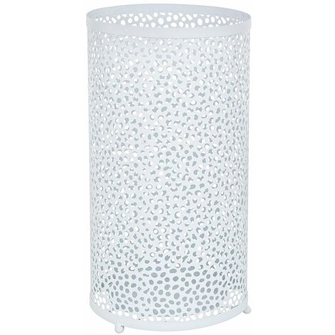 Runder Stahlschirmständer "Rosone" h45 cm für Haus und Büro -Weiss