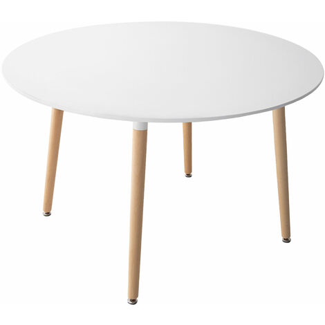 Runder Tisch 120cm weiß MARTHA
