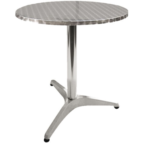 Runder Tisch Ø60 cm in Aluminiumstange im Freien und Kneipe mit Liegerebenesparnis