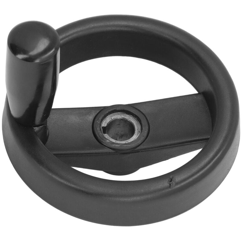 Image of Rundes Kunststoff-Handrad, 125 mm Klappgriff für Fräsmaschinen, Drehmaschinen, Schleifmaschinen