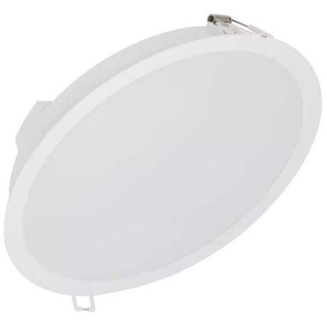 Rundes LED-Einbau-Downlight (24 W, 4000 K, 2400 lm), IP44/IK03, Ø21,5 x 4,2 cm, weiße Farbe