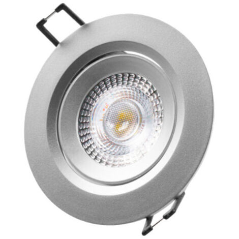 Rundes LED-Einbau-Downlight 5 W 6400 K Kaltlicht Chromfarbe ø9 cm EDM